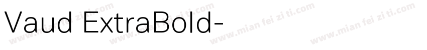 Vaud ExtraBold字体转换